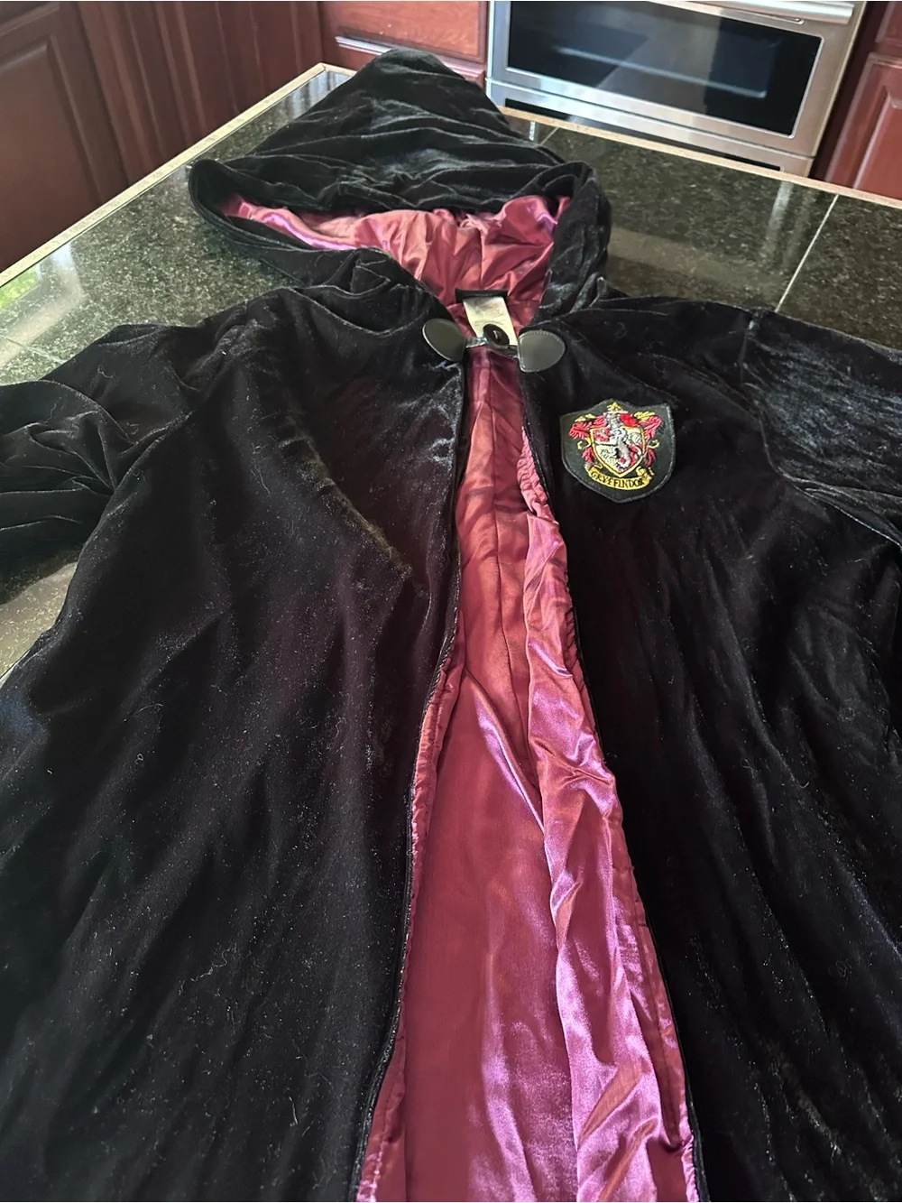 Adult Harry Potter Adult Size Gryffindor Black Robe with Burgundy and Gold Trim